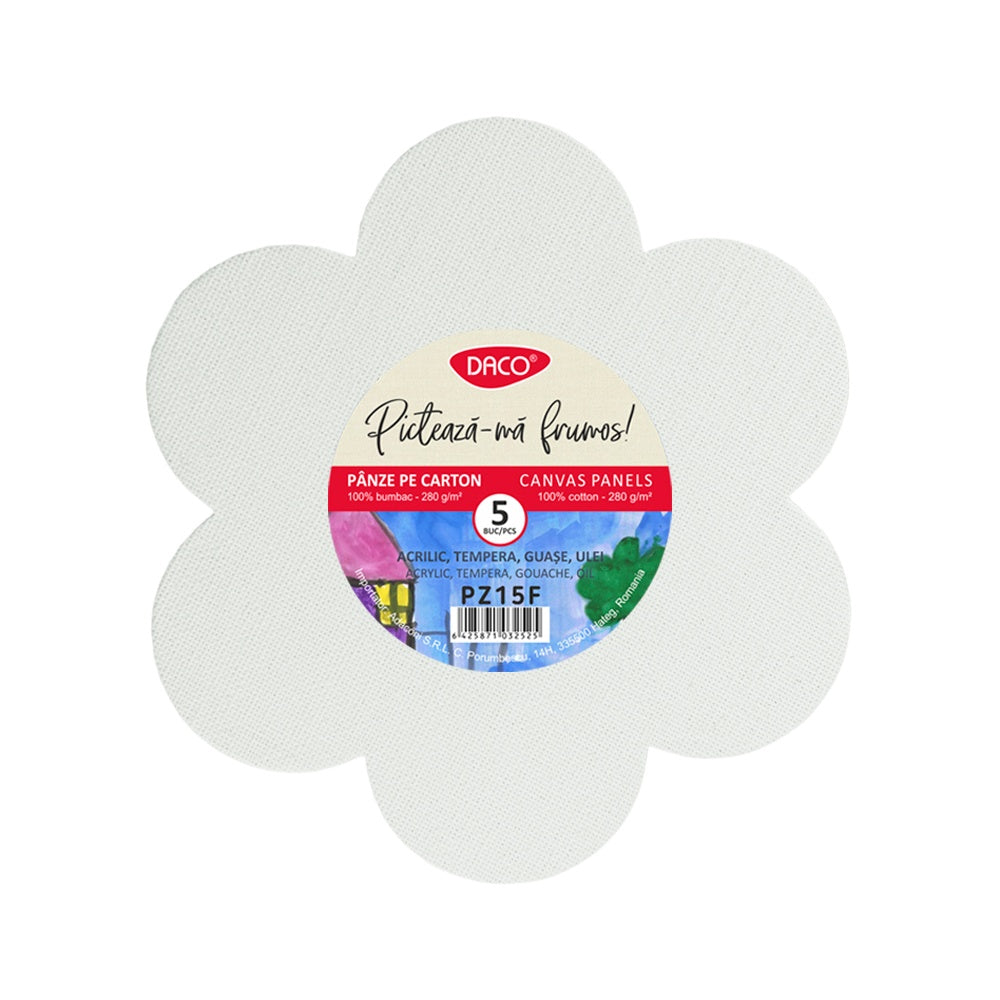 PANZA PICTURA PE CARTON SET 5 FLOARE PZ15F