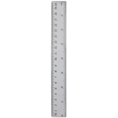 Rigla plastic transparent 20 cm EVOffice