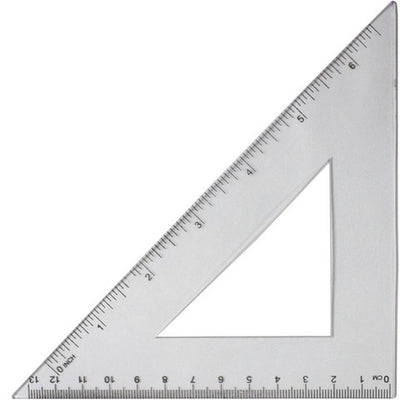Echer plastic transparent 13 cm*45° EVOffice