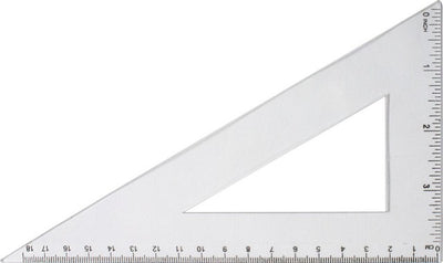 Echer plastic transparent 18 cm*90° EVOffice