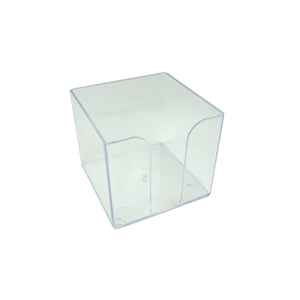 Suport plastic transparent clar cub hartie 10*10*9 cm Ark