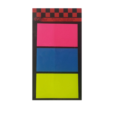 Stick index plastic 45*25 mm, 3 culori neon 20 file EVOffice