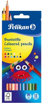 Creioane colorate triunghiulare 12 buc/set Pelikan