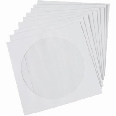 Plic pentru CD/DVD alb, gumat cu fereastra, 80g/mp