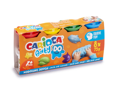 PLASTILINA USOARA 8X75G BABY CARIOCA 43180
