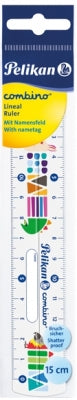 Rigla plastic Combino, 15 cm, Pelikan