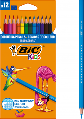Creioane colorate 12 bucati Tropicolors 2 Bic