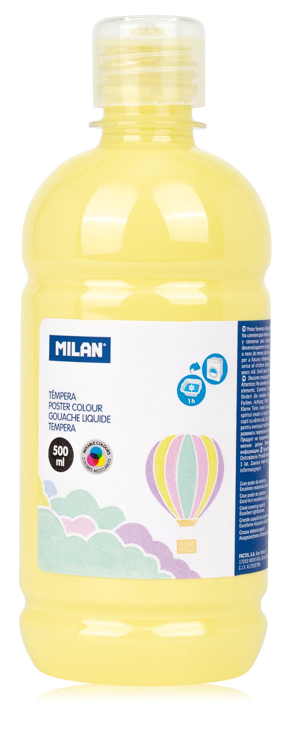 TEMPERA 500 ML MILAN GALBEN PASTEL 03620P