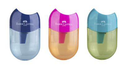 ASCUTITOARE PLASTIC SIMPLA CU CONTAINER APPLE TREND 2019 FABER-CASTELL
