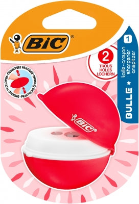 Ascutitoare Bulle, dubla, cu rezervor, diverse culori, BIC