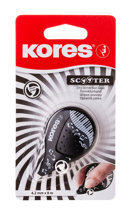 BANDA CORECTOARE 4,2MM*8M SCOOTER BLACK WHITE KORES