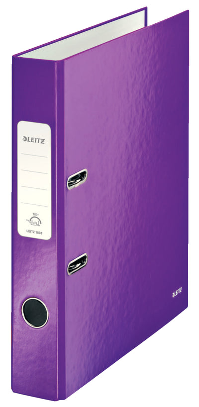 BIBLIORAFT PLASTIFIAT 5.2 CM MOV METALIZAT WOW LEITZ