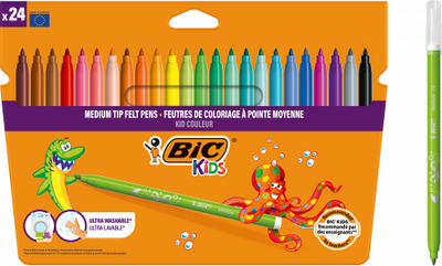 Carioci ultralavabile Kid Couleur 24 culori/set Bic