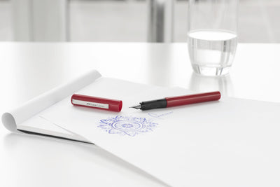 BLISTER STILOU SCOLAR ROSU + 6 CARTUSE FABER-CASTELL