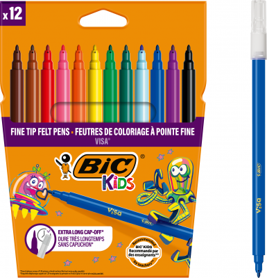 Carioci 12 culori lavabile Visa Bic