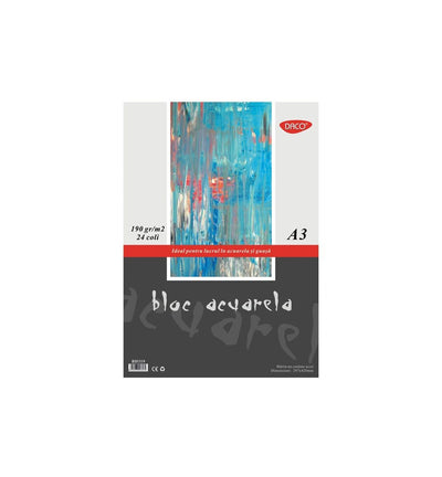 BLOC A3 ACUARELA 190GR  24 FILE DACO BD319