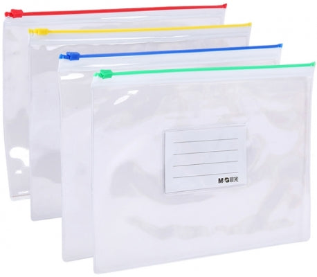 Pungi plastic ziplock, A5, 230 x 180mm, diverse culori, M&G