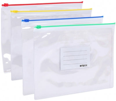 Pungi plastic ziplock, A5, 230 x 180mm, diverse culori, M&G