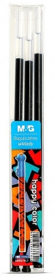 Rezerva pix cu gel, 3 bucati/set, 0.5 mm, albastru, Cats/Fellings, Happy Color
