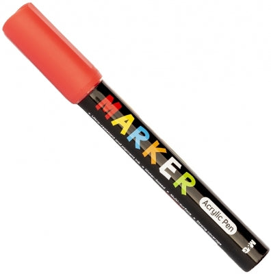 Marker cu vopsea acrilica, varf rotund, 2mm, rosu, M&G