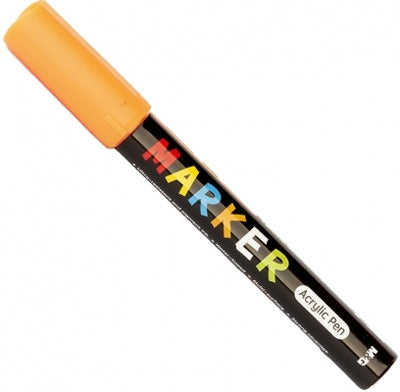 Marker cu vopsea acrilica, varf rotund, 2mm, galben mediu, M&G