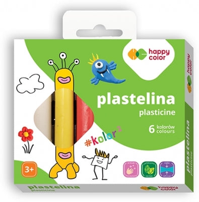 Plastilina scolara, 6 culori, Happy Color