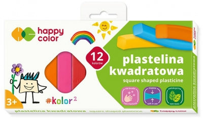 Plastilina scolara, 12 culori, Happy Color