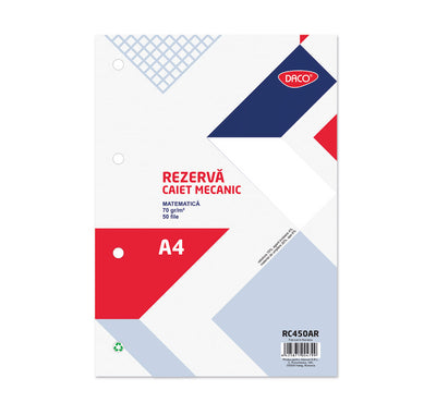REZERVA CAIET MECANIC A4 50 FILE DACO AR