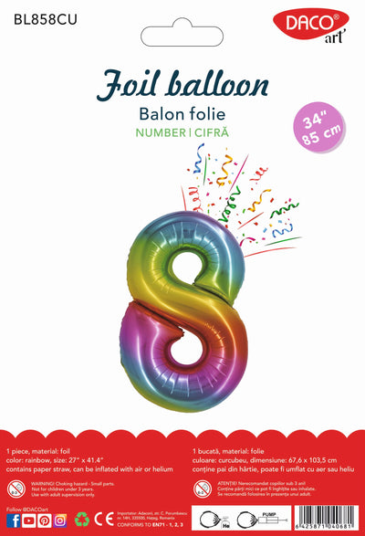 BALON FOLIE CIFRA 5 CURCUBEU 85 CM DACO BL855CU