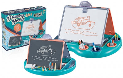 Tablita din plastic, 2 in 1, cu suport albastru inchis si accesorii, 49 cm S-COOL
