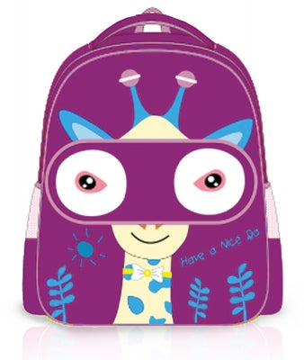 Ghiozdan fete pentru gradinita si clasa 0 Giraffe Purple S-Cool