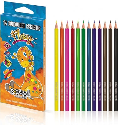 Creioane colorate flexibile Flexy 12 culori/set S-Cool