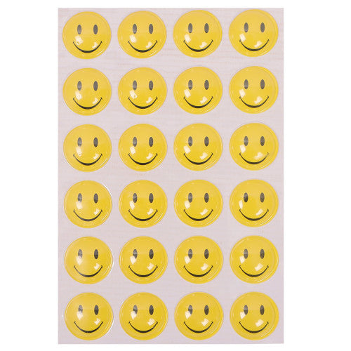 Abtibild smiley face 4,5cm, 24 bucati/folie EVOffice
