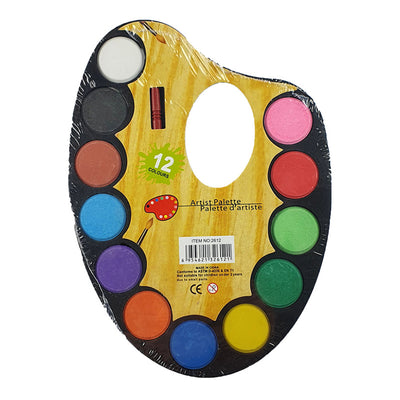 Acuarele 12 culori,  paleta mica cu pensula ARTIST