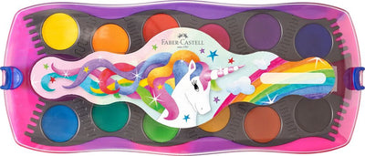 ACUARELE 12 CULORI CONNECTOR UNICORNI 2025 FABER-CASTELL