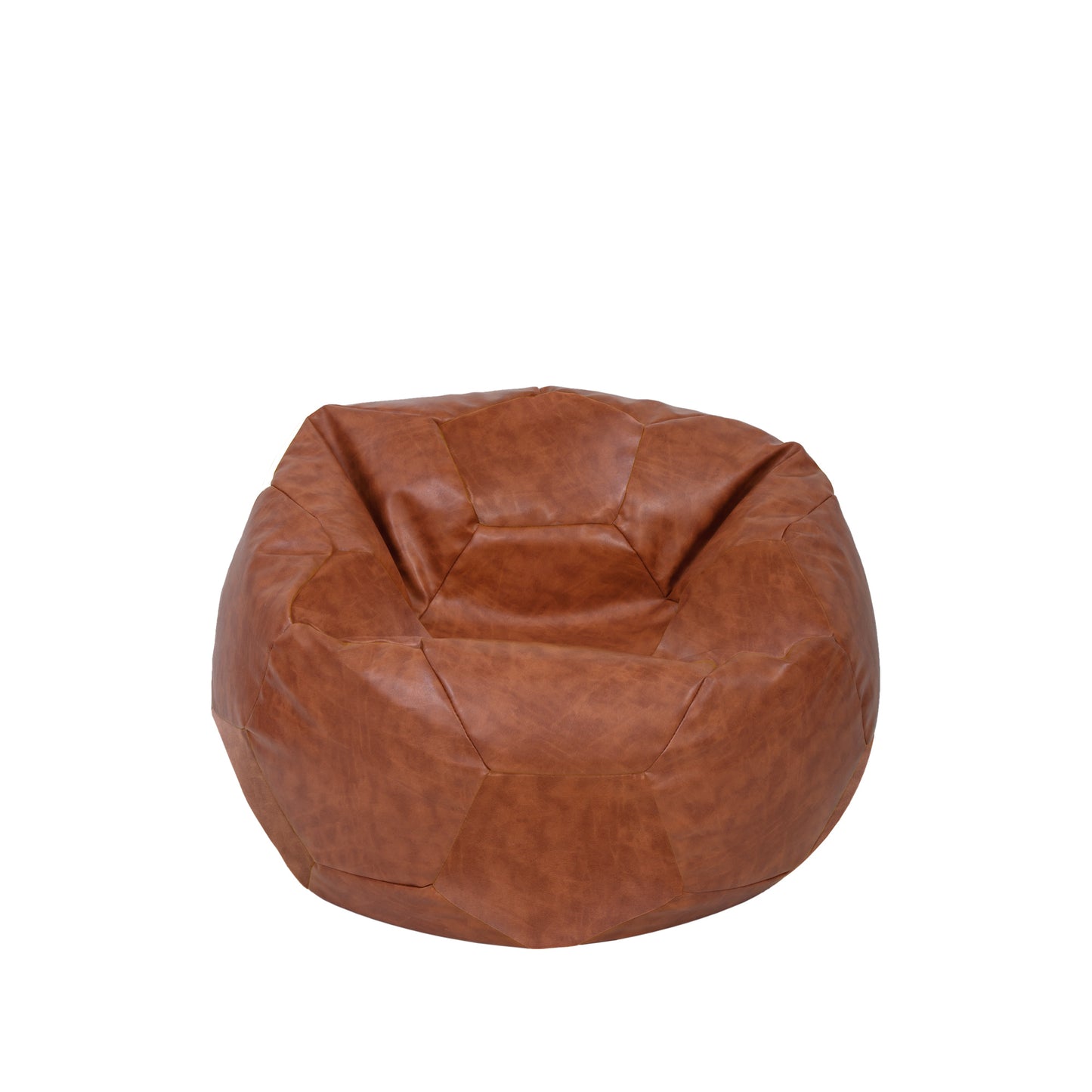 Fotoliu puf Baby Ball - imitatie piele - coniac