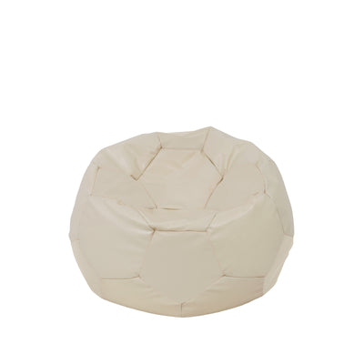 Fotoliu puf Baby Ball - imitatie piele - crem