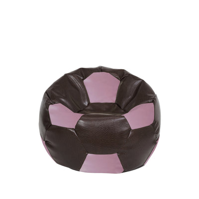 Fotoliu puf Baby Ball - imitatie piele - maro/mov