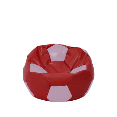 Fotoliu puf Baby Ball - imitatie piele - rosu/mov