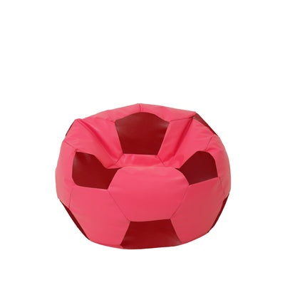 Fotoliu puf Baby Ball - imitatie piele - roz/rosu