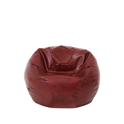 Fotoliu puf Baby Ball - imitatie piele - bordo