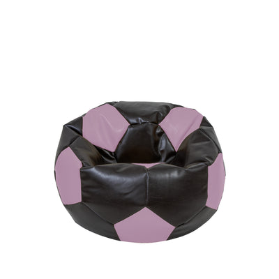 Fotoliu puf Baby Ball - imitatie piele - wenge/mov