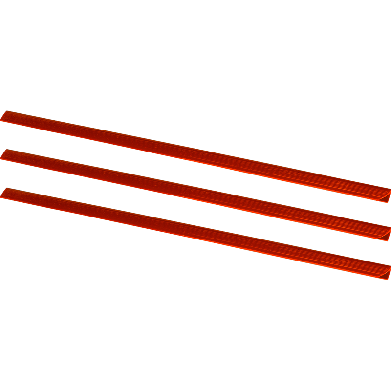 Baghete plastic 4 mm, 2-10 pagini,100 buc/cutie EVOffice -rosu