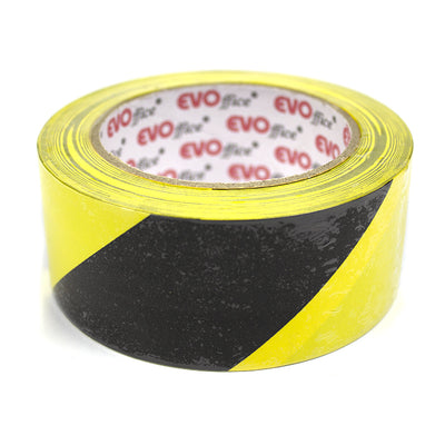 Banda adeziva delimitare/avertizare, negru/galben 48mm*33m