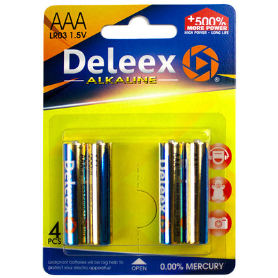 Baterie alcalina AAA R3, 4 buc Dellex