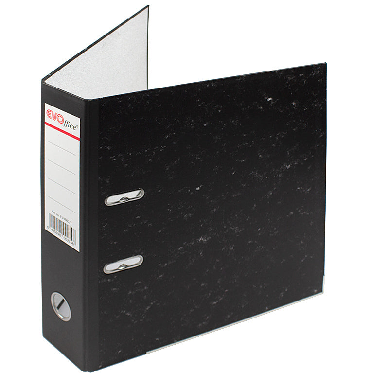 Biblioraft carton marmorat cu margine metalica A4, 7.5cm  EVOffice