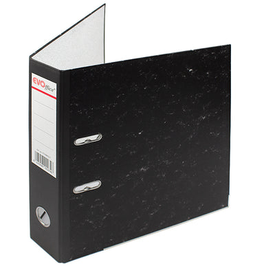 Biblioraft carton marmorat cu margine metalica A4, 7.5cm  EVOffice