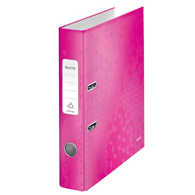 BIBLIORAFT PLASTIFIAT 5.2 CM ROZ METALIZAT WOW LEITZ