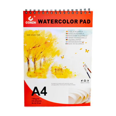 Bloc desen A4 acuarela , 24 file,  180 g EVOffice