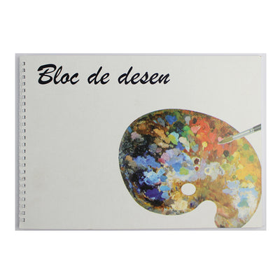Bloc desen A4 cu spira, 50 file, 80gr EVOffice